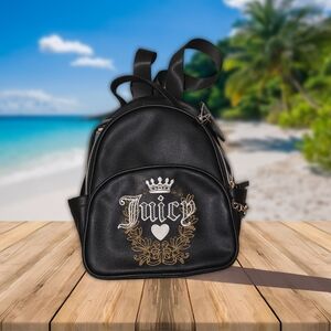 Juicy Couture Black and Gold Backpack